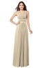 ColsBM Kelly Novelle Peach Glamorous A-line Zip up Chiffon Sash Plus Size Bridesmaid Dresses