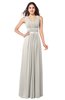 ColsBM Kelly Off White Glamorous A-line Zip up Chiffon Sash Plus Size Bridesmaid Dresses