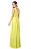 ColsBM Kelly Pale Yellow Glamorous A-line Zip up Chiffon Sash Plus Size Bridesmaid Dresses
