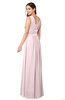 ColsBM Kelly Petal Pink Glamorous A-line Zip up Chiffon Sash Plus Size Bridesmaid Dresses