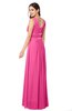 ColsBM Kelly Rose Pink Glamorous A-line Zip up Chiffon Sash Plus Size Bridesmaid Dresses