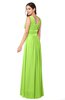 ColsBM Kelly Sharp Green Glamorous A-line Zip up Chiffon Sash Plus Size Bridesmaid Dresses