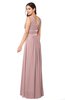 ColsBM Kelly Silver Pink Glamorous A-line Zip up Chiffon Sash Plus Size Bridesmaid Dresses