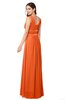 ColsBM Kelly Tangerine Glamorous A-line Zip up Chiffon Sash Plus Size Bridesmaid Dresses