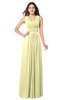 ColsBM Kelly Wax Yellow Glamorous A-line Zip up Chiffon Sash Plus Size Bridesmaid Dresses