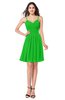 ColsBM Scarlet Jasmine Green Simple Spaghetti Sleeveless Half Backless Ribbon Plus Size Bridesmaid Dresses