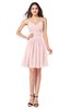 ColsBM Scarlet Pastel Pink Simple Spaghetti Sleeveless Half Backless Ribbon Plus Size Bridesmaid Dresses