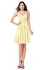 ColsBM Scarlet Soft Yellow Simple Spaghetti Sleeveless Half Backless Ribbon Plus Size Bridesmaid Dresses