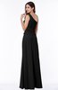 ColsBM Kamryn Black Classic A-line One Shoulder Sleeveless Ruching Plus Size Bridesmaid Dresses