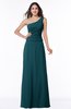 ColsBM Kamryn Blue Green Classic A-line One Shoulder Sleeveless Ruching Plus Size Bridesmaid Dresses