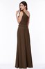 ColsBM Kamryn Chocolate Brown Classic A-line One Shoulder Sleeveless Ruching Plus Size Bridesmaid Dresses