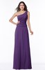 ColsBM Kamryn Dark Purple Classic A-line One Shoulder Sleeveless Ruching Plus Size Bridesmaid Dresses