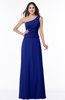 ColsBM Kamryn Electric Blue Classic A-line One Shoulder Sleeveless Ruching Plus Size Bridesmaid Dresses