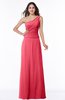 ColsBM Kamryn Guava Classic A-line One Shoulder Sleeveless Ruching Plus Size Bridesmaid Dresses
