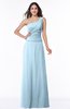 ColsBM Kamryn Ice Blue Classic A-line One Shoulder Sleeveless Ruching Plus Size Bridesmaid Dresses