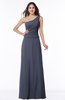 ColsBM Kamryn Nightshadow Blue Classic A-line One Shoulder Sleeveless Ruching Plus Size Bridesmaid Dresses