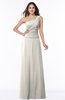 ColsBM Kamryn Off White Classic A-line One Shoulder Sleeveless Ruching Plus Size Bridesmaid Dresses