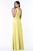 ColsBM Kamryn Pastel Yellow Classic A-line One Shoulder Sleeveless Ruching Plus Size Bridesmaid Dresses