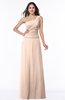 ColsBM Kamryn Peach Puree Classic A-line One Shoulder Sleeveless Ruching Plus Size Bridesmaid Dresses