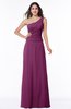 ColsBM Kamryn Raspberry Classic A-line One Shoulder Sleeveless Ruching Plus Size Bridesmaid Dresses