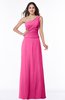ColsBM Kamryn Rose Pink Classic A-line One Shoulder Sleeveless Ruching Plus Size Bridesmaid Dresses