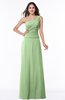 ColsBM Kamryn Sage Green Classic A-line One Shoulder Sleeveless Ruching Plus Size Bridesmaid Dresses