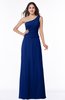 ColsBM Kamryn Sodalite Blue Classic A-line One Shoulder Sleeveless Ruching Plus Size Bridesmaid Dresses