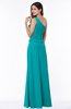 ColsBM Kamryn Teal Classic A-line One Shoulder Sleeveless Ruching Plus Size Bridesmaid Dresses