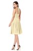 ColsBM Maleah Cornhusk Modern A-line Halter Half Backless Knee Length Ruching Plus Size Bridesmaid Dresses