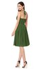 ColsBM Maleah Garden Green Modern A-line Halter Half Backless Knee Length Ruching Plus Size Bridesmaid Dresses