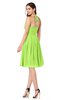 ColsBM Maleah Sharp Green Modern A-line Halter Half Backless Knee Length Ruching Plus Size Bridesmaid Dresses