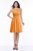 ColsBM Brynn Orange Simple A-line Jewel Half Backless Beaded Bridesmaid Dresses