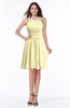 ColsBM Brynn Soft Yellow Simple A-line Jewel Half Backless Beaded Bridesmaid Dresses