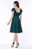 ColsBM Emely Blue Green Simple A-line Portrait Knee Length Ribbon Plus Size Bridesmaid Dresses