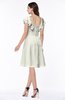 ColsBM Emely Cream Simple A-line Portrait Knee Length Ribbon Plus Size Bridesmaid Dresses