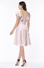 ColsBM Emely Light Pink Simple A-line Portrait Knee Length Ribbon Plus Size Bridesmaid Dresses