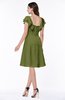 ColsBM Emely Olive Green Simple A-line Portrait Knee Length Ribbon Plus Size Bridesmaid Dresses