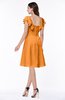 ColsBM Emely Orange Simple A-line Portrait Knee Length Ribbon Plus Size Bridesmaid Dresses