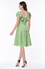 ColsBM Emely Sage Green Simple A-line Portrait Knee Length Ribbon Plus Size Bridesmaid Dresses