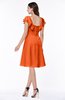 ColsBM Emely Tangerine Simple A-line Portrait Knee Length Ribbon Plus Size Bridesmaid Dresses