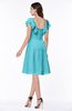 ColsBM Emely Turquoise Simple A-line Portrait Knee Length Ribbon Plus Size Bridesmaid Dresses