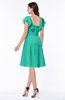 ColsBM Emely Viridian Green Simple A-line Portrait Knee Length Ribbon Plus Size Bridesmaid Dresses
