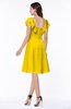 ColsBM Emely Yellow Simple A-line Portrait Knee Length Ribbon Plus Size Bridesmaid Dresses