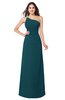 ColsBM Kamila Blue Green Traditional Asymmetric Neckline Sleeveless Half Backless Chiffon Floor Length Plus Size Bridesmaid Dresses