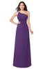 ColsBM Kamila Dark Purple Traditional Asymmetric Neckline Sleeveless Half Backless Chiffon Floor Length Plus Size Bridesmaid Dresses