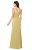 ColsBM Kamila Gold Traditional Asymmetric Neckline Sleeveless Half Backless Chiffon Floor Length Plus Size Bridesmaid Dresses