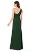 ColsBM Kamila Hunter Green Traditional Asymmetric Neckline Sleeveless Half Backless Chiffon Floor Length Plus Size Bridesmaid Dresses