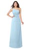 ColsBM Kamila Ice Blue Traditional Asymmetric Neckline Sleeveless Half Backless Chiffon Floor Length Plus Size Bridesmaid Dresses