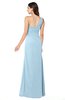 ColsBM Kamila Ice Blue Traditional Asymmetric Neckline Sleeveless Half Backless Chiffon Floor Length Plus Size Bridesmaid Dresses