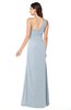 ColsBM Kamila Illusion Blue Traditional Asymmetric Neckline Sleeveless Half Backless Chiffon Floor Length Plus Size Bridesmaid Dresses